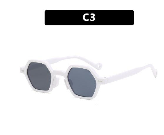 Milano Leopard Sunglasses - Brown/Irregular Frame (One Piece)