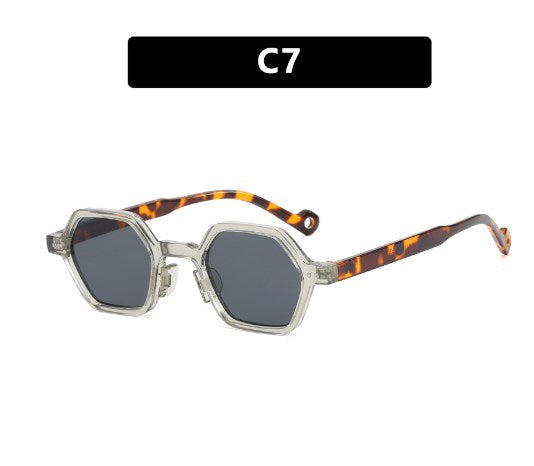 Milano Leopard Sunglasses - Brown/Irregular Frame (One Piece)