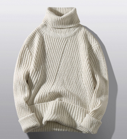 Thickened Casual High Neck Sweater for Men