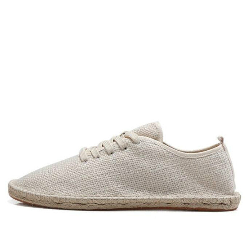 Men's White Breathable Slip-On Loafers Espadrilles
