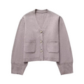 Women's Chic V-Neck Button-Up Knitted Cardigan