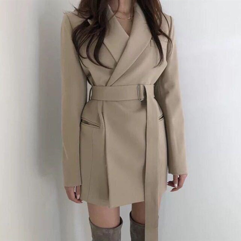 Chic Retro Spring Autumn Women's Casual Blazer Jacket