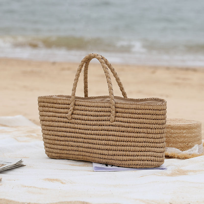 2024 Handmade Woven Straw Tote Bag for Women