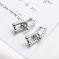 Gold-Plated U-Shaped Double-Button Women's Earrings