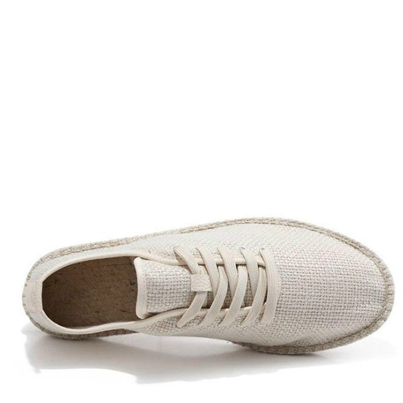 Men's White Breathable Slip-On Loafers Espadrilles