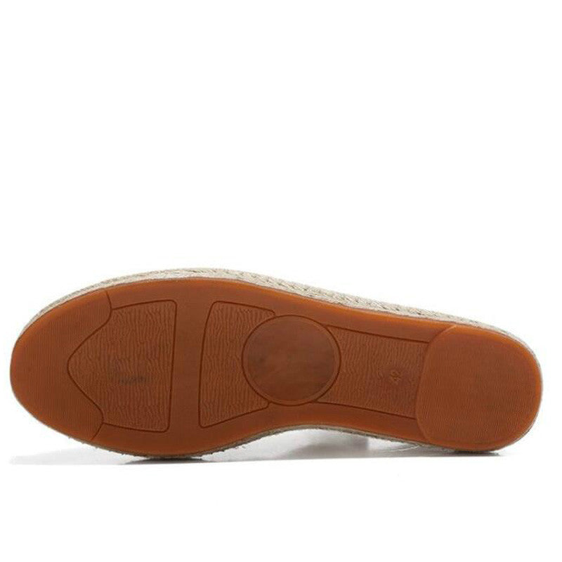 Men's White Breathable Slip-On Loafers Espadrilles