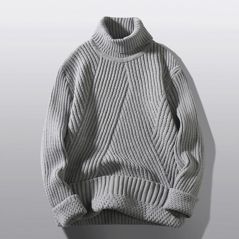 Thickened Casual High Neck Sweater for Men