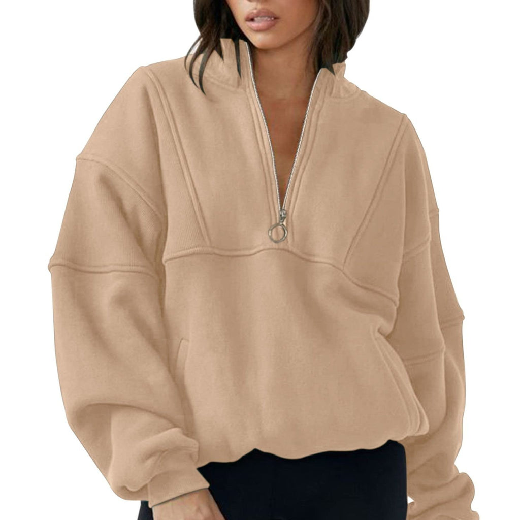 Half-Zip Sports Sweater for Women - Autumn & Winter