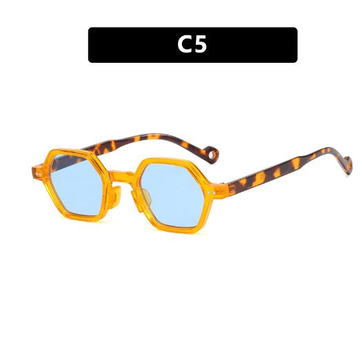 Milano Leopard Sunglasses - Brown/Irregular Frame (One Piece)