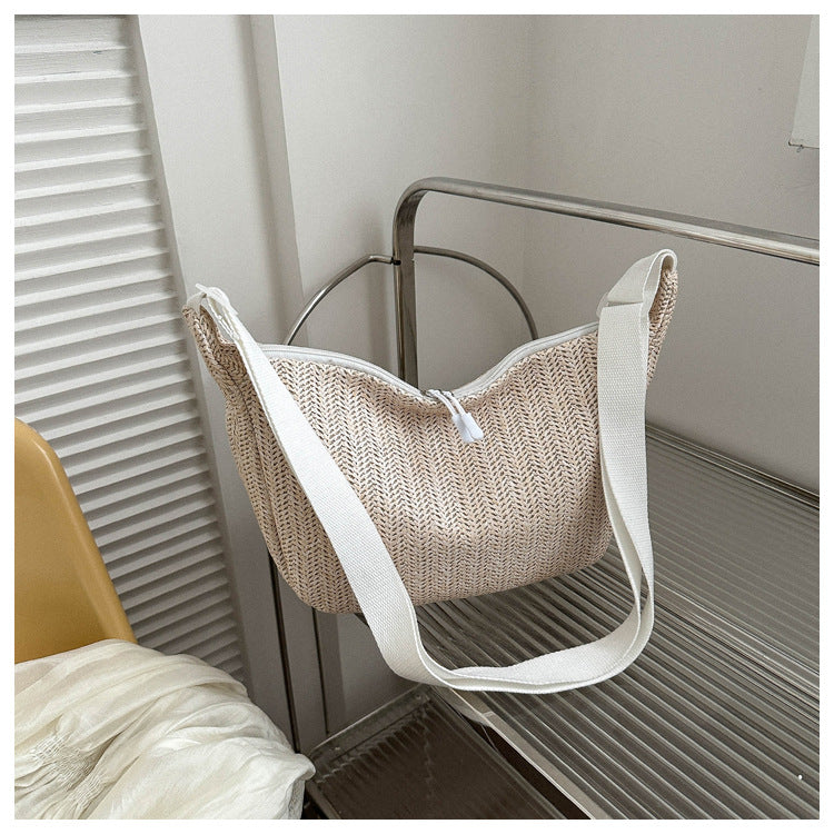 Women's Casual Straw Crossbody Shoulder Bag