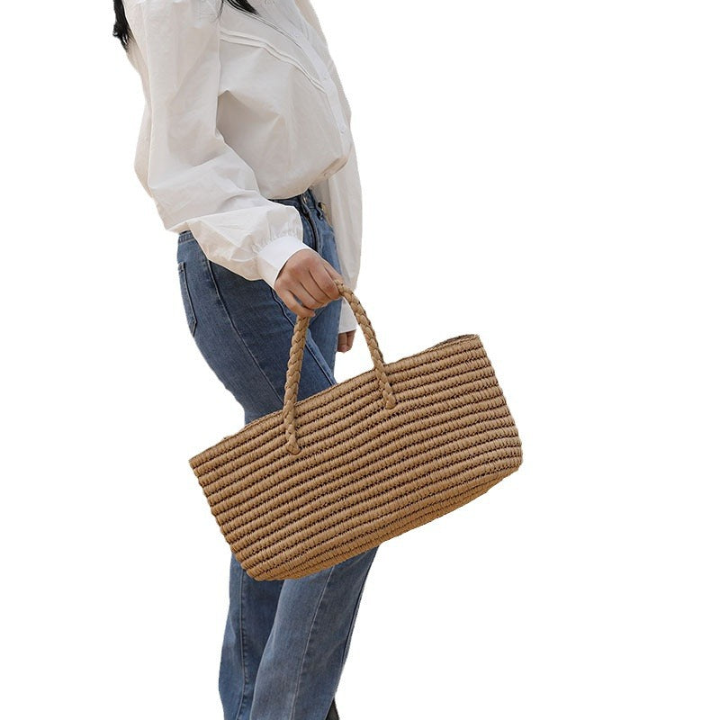 2024 Handmade Woven Straw Tote Bag for Women
