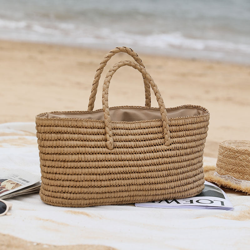2024 Handmade Woven Straw Tote Bag for Women