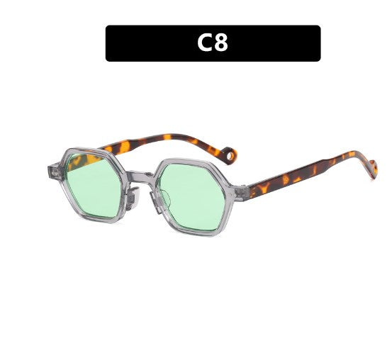 Milano Leopard Sunglasses - Brown/Irregular Frame (One Piece)