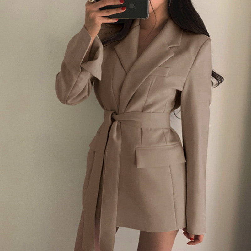 Chic Retro Spring Autumn Women's Casual Blazer Jacket