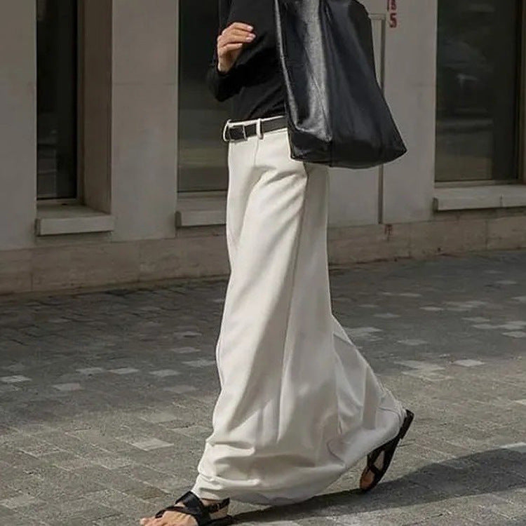 2023 Autumn French Style Cream Maxi Skirt for Women