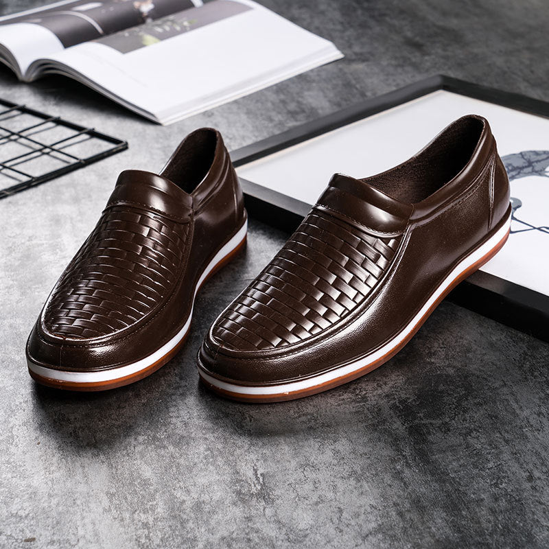 Men's Breathable Low Top Short Tube Rain Boots