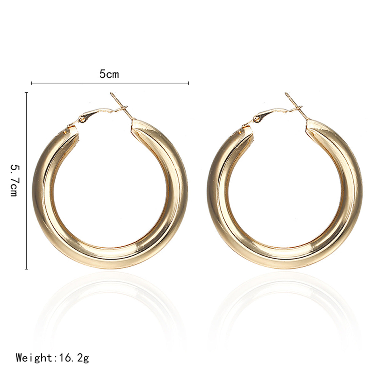 Round Alloy Earrings - Minimalist Design