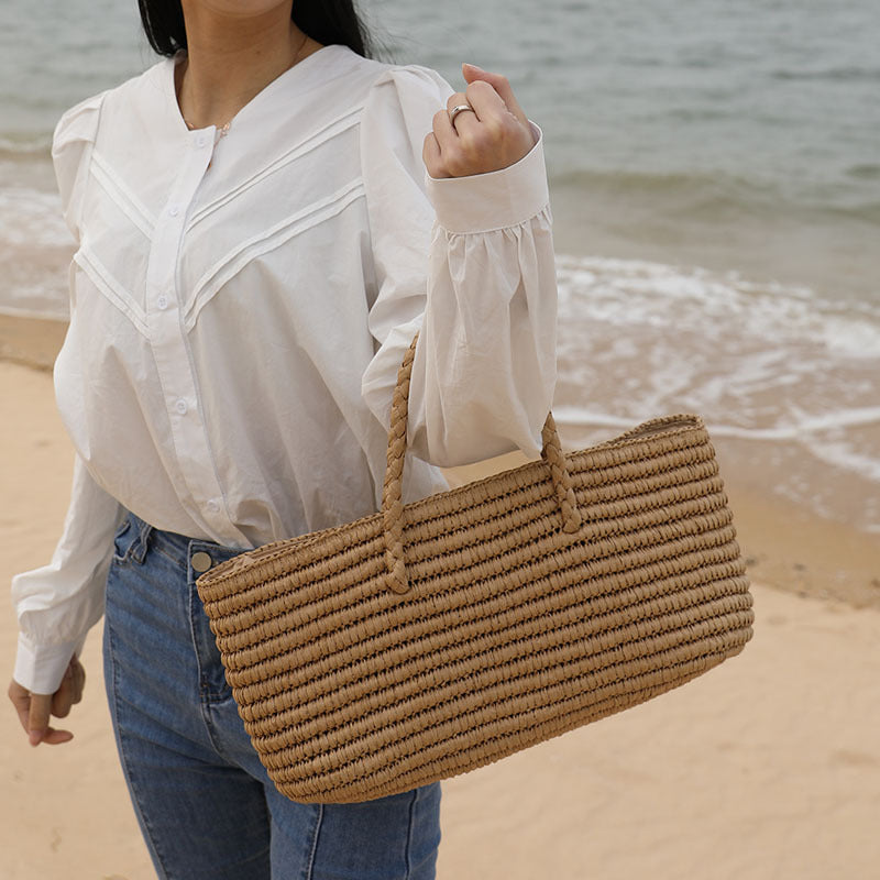 2024 Handmade Woven Straw Tote Bag for Women