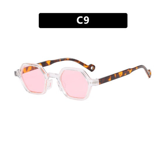 Milano Leopard Sunglasses - Brown/Irregular Frame (One Piece)