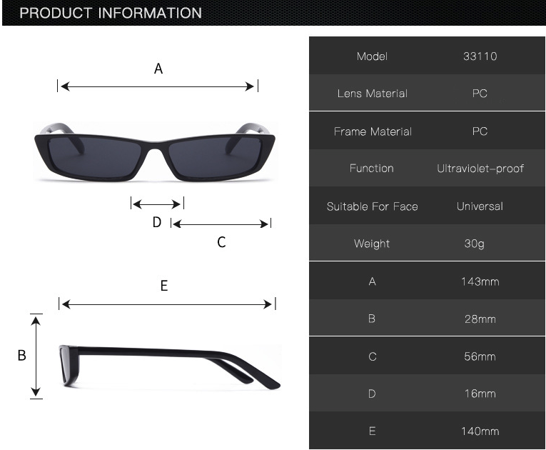 Women’s Small Frame Sunglasses - European Style